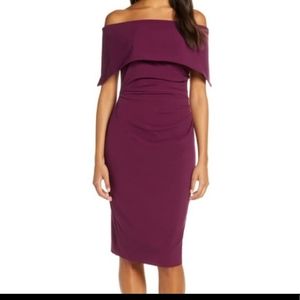 Purple Vince Camuto Off the Shoulder Bodycon Dress, Size 2